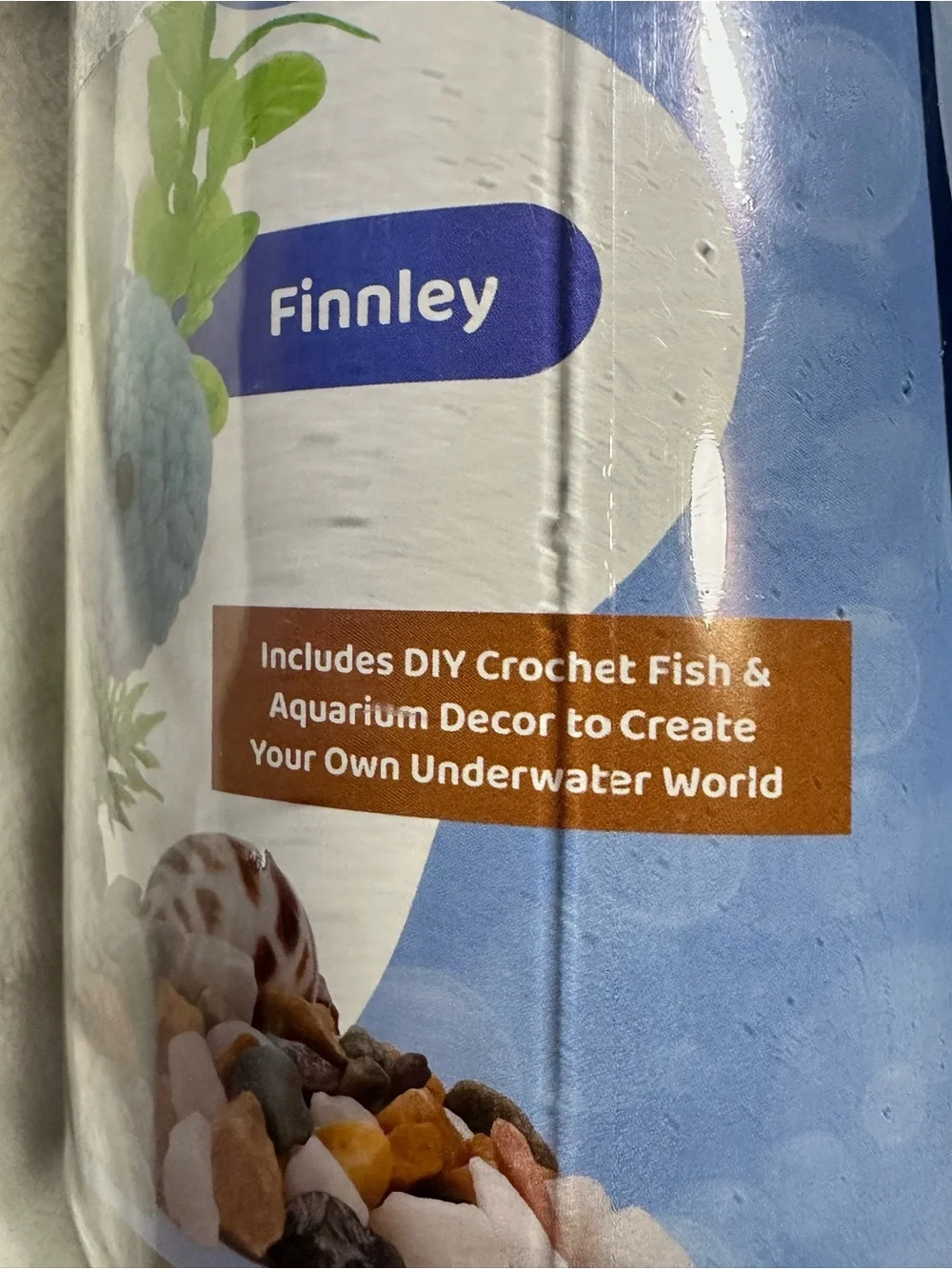 The Loop Brigade Learn to Crochet Aquarium Kit Finnley Blue Fish
